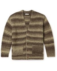 Nudie Jeans - Kent Striped Brushed Wool-blend Cardigan - Lyst