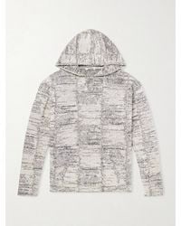 AURALEE - Patchwork Cotton And Linen-Blend Hoodie - Lyst