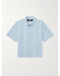 Jacquemus - Camicia in popeline di cotone a righe con logo - Lyst