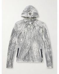 Acne Studios - Appliquéd Printed Cotton-Jersey Zip-Up Hoodie - Lyst