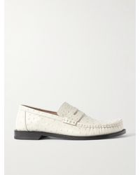 Loewe - Campo Pennyloafers aus Leder in Straußenlederoptik - Lyst