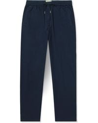 Folk - Straight-Leg Garment-Dyed Cotton-Twill Drawstring Trousers - Lyst