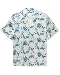 Frescobol Carioca - Roberto Camp-collar Printed Silk Shirt - Lyst