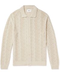 NN07 - Vito 6371 Open-knit Cotton-blend Cardigan - Lyst