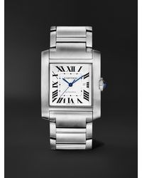 Cartier - Tank Française Automatic Stainless Steel Watch, Ref. Wsta0067 - Lyst