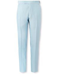 Tom Ford - Atticus Slim-fit Tapered Silk-twill Suit Trousers - Lyst