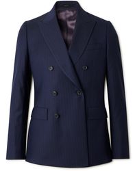 Paul Smith - Double-breasted Pinstriped Wool Suit Jacket - Lyst