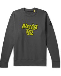 Moncler Genius - 2 Moncler 1952 Logo-flocked Cotton-jersey Sweatshirt - Lyst