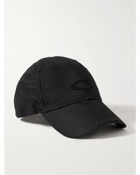 Balenciaga - Cargo Distressed Logo-embroidered Cotton-ripstop Baseball Cap - Lyst