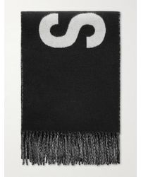 Jacquemus - Logo-Intarsia Fringed Wool Scarf - Lyst