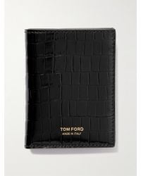 Tom Ford - Croc-effect Leather Bifold Cardholder - Lyst
