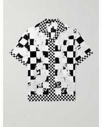 Versace - Kariertes Hemd aus bedrucktem Seiden-Twill mit Reverskragen - Lyst