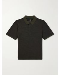 James Purdey & Sons - Merino Wool And Lyocell-Blend Piqué Polo Shirt - Lyst