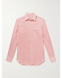 Husbands - Striped Silk-Poplin Shirt - Lyst
