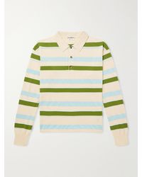 JW Anderson - Rugby Striped Cotton-Blend Polo Shirt - Lyst