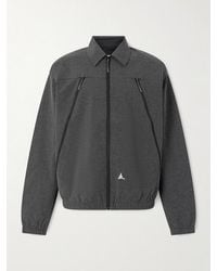 ROA - Lamon Logo-Embroidered Micro-Check Shell Jacket - Lyst