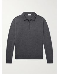 John Smedley - Tapton Slim-Fit Merino Wool Half-Zip Sweater - Lyst