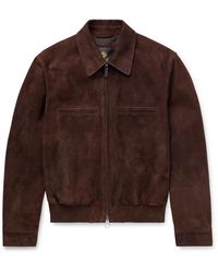 Loro Piana - Kane Rain System Suede Bomber Jacket - Lyst