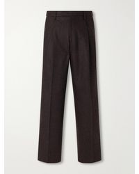 Boglioli - Straight-Leg Pleated Virgin Wool-Flannel Suit Trousers - Lyst
