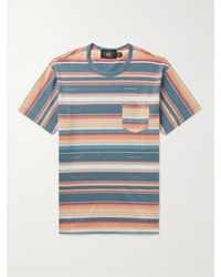RRL - Striped Cotton-jersey T-shirt - Lyst