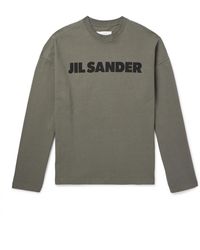Jil Sander - Logo-print Cotton-jersey T-shirt - Lyst