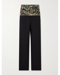 Dries Van Noten - Pablo Embellished Cotton And Wool-blend Trousers - Lyst