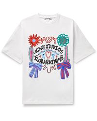 Acne Studios - Enriko Oversized Logo-print Cotton-jersey T-shirt - Lyst