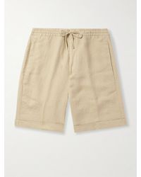 Canali - Straight-Leg Linen Drawstring Shorts - Lyst