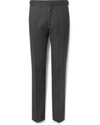 Tom Ford - Tapered Pinstriped Wool And Mohair-Blend Twill Suit Trousers - Lyst