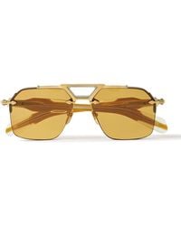 Jacques Marie Mage - Silverton Aviator-Style- And-Tone And Acetate Sunglasses - Lyst