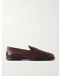 Tod's - Full-Grain Leather Penny Loafers - Lyst