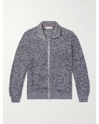 Brunello Cucinelli - Cardigan aus Baumwolle in Rippstrick mit Reißverschluss - Lyst