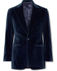 Saman Amel - Slim-fit Cotton-velvet Tuxedo Jacket - Lyst