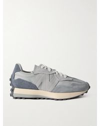 New Balance - 327 Suede And Leather Sneakers - Lyst