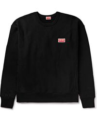 KENZO - Logo-appliquéd Printed Cotton-blend Jersey Sweatshirt - Lyst