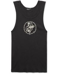 Enfants Riches Deprimes - Enfants En Chain Printed Ribbed Cotton Tank Top - Lyst