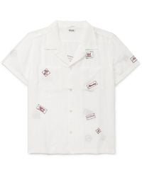 Bode - On Air Convertible-collar Embroidered Cotton And Silk-blend Voile Shirt - Lyst