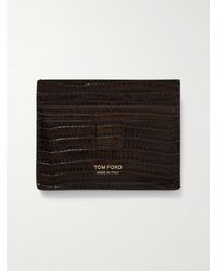 Tom Ford - Lizard-effect Glossed-leather Cardholder - Lyst