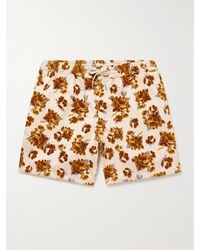 A Kind Of Guise - Volta Straight-leg Flocked Cotton-twill Drawstring Shorts - Lyst