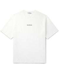 Acne Studios - Exford U Logo-Print Organic Cotton-Jersey T-Shirt - Lyst