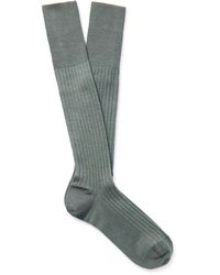 Loro Piana - Ribbed Cashmere And Silk-blend Socks - Lyst