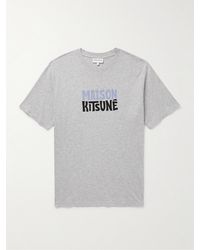 Maison Kitsuné - Surf Club Logo-print Cotton-jersey T-shirt - Lyst
