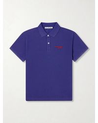 Acne Studios - Logo-Embroidered Cotton-Piqué Polo Shirt - Lyst