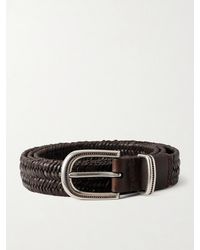 Brunello Cucinelli - 2Cm Woven Leather Belt - Lyst