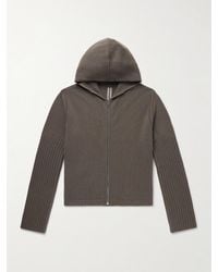 Rick Owens - Las Palmas Ribbed Cashmere Zip-Up Hoodie - Lyst