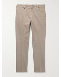 Thom Sweeney - Straight-Leg Cotton-Blend Twill Trousers - Lyst