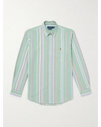 Polo Ralph Lauren - Button-Down Collar Striped Cotton Oxford Shirt - Lyst