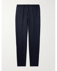 ZEGNA - Tapered Wool Trousers - Lyst