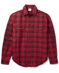Vetements - Logo-Embroidered Checked Wool Shirt - Lyst