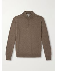 Sunspel - Cashmere Half-zip Sweater - Lyst